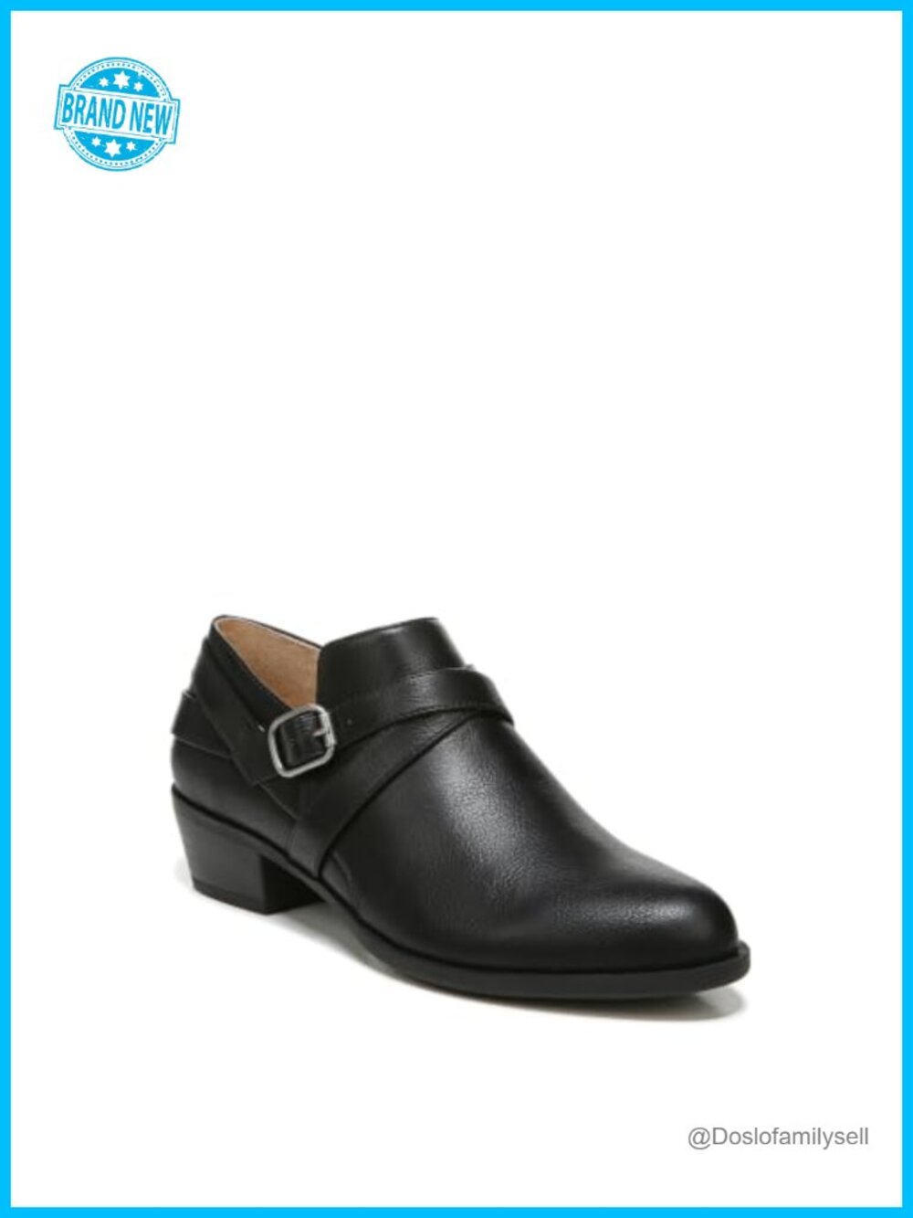 Women's Faux Leather Ankle Bootie Block Heel Zip Comfort